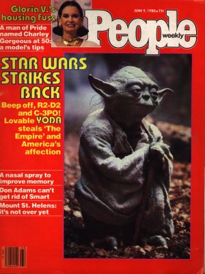 Yoda by himself on the cover of People magazine