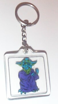 Bootleg blue/purple Yoda keychain