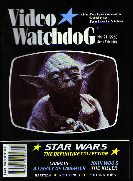 Yoda on the cover of Video Watchdog magazine