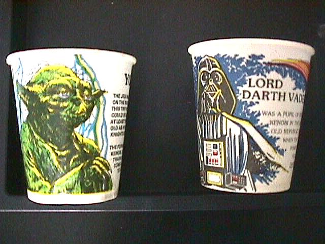 Yoda and Darth Vader Dixie cups