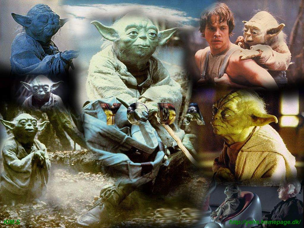 A collage of Yoda scenes
