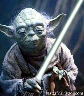 Yoda image with lightsaber added