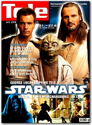 Yoda on the cover of Tele (Swiss Magazine)