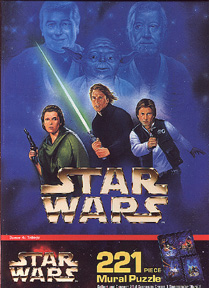 221 Piece puzzle with Luke, Yoda, Obi-Wan, Anakin, Leia and Han