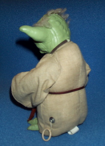 Back view of the pull-string talking Yoda