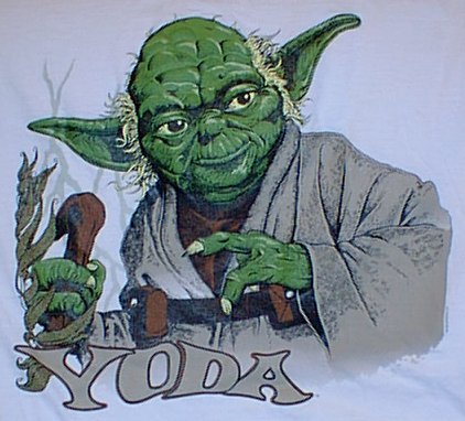 Yoda t-shirt with a raised design