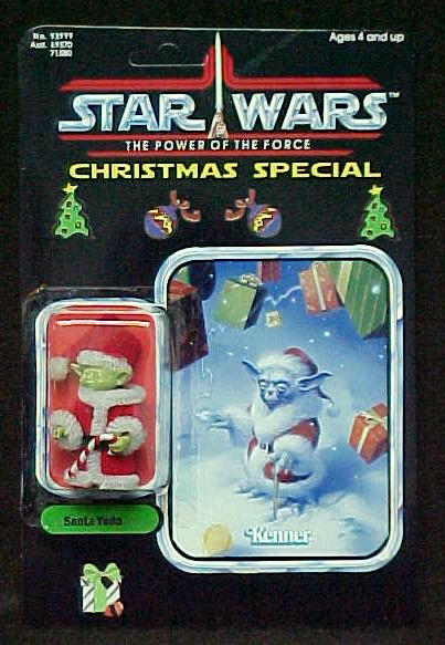 Custom made Power of the Force Santa Yoda toy