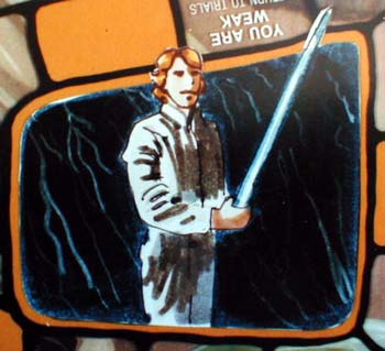 Zoom-In of Luke from Yoda the Jedi Master concept game board