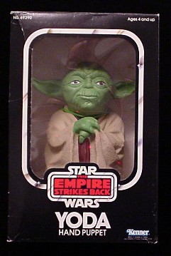 Yoda hand puppet in original box