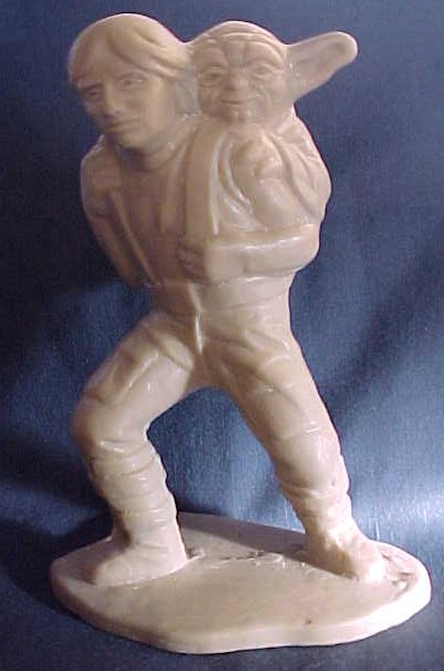 Micro Collection Yoda on Luke's back wax prototype