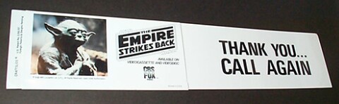Empire Strikes Back Open/Closed sign with Yoda on the closed side