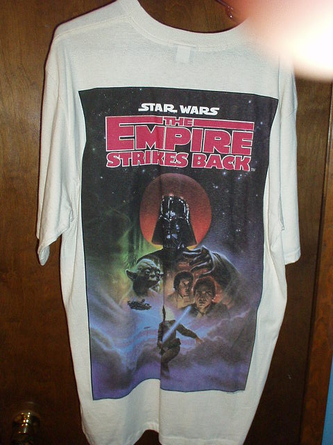 Back of Empire Strikes Back shirt