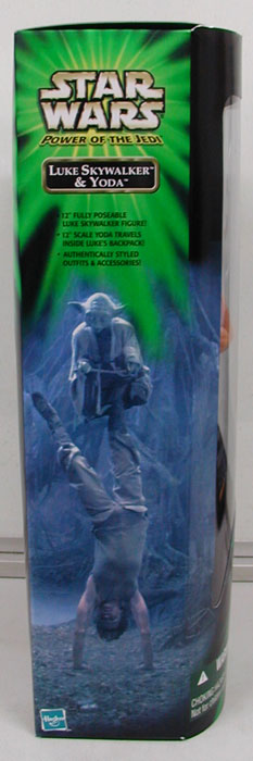Right side of Wal-Mart Luke/Yoda 12 inch figure's package