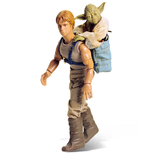 Yoda on Luke's back 12' scale figure (image from walmart.com)