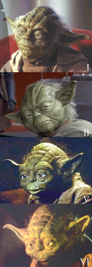 Yoda over the years