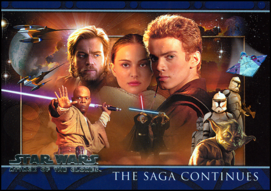 Front of the Attack of the Clones promo card P1