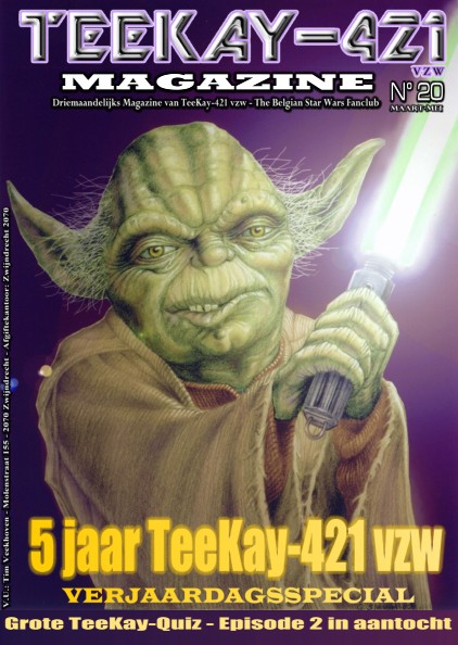 Yoda on the cover of TeeKay-421 magazine - Issue 20