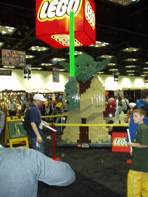 Finished giant LEGO Yoda from Celebration 2