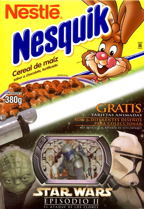 Mexican Nesquick cereal box with Yoda