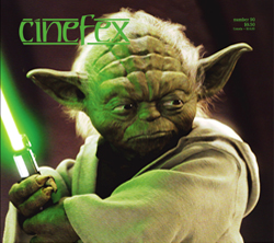 Yoda on the cover of Cinefex magazine, issue 90