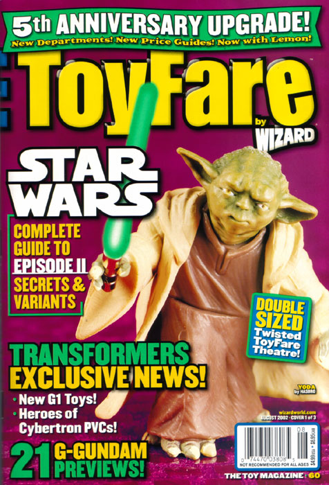Yoda on the cover of issue 60 of ToyFare magazine
