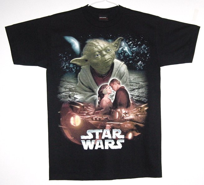 Attack of the Clones t-shirt with Yoda - front
