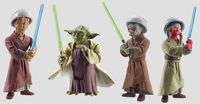 Yoda with Youngling action figures