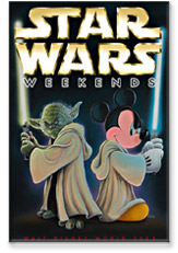 Disney Star Wars Weekends Yoda and Mickey Mouse poster