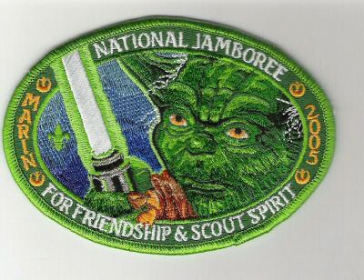 2005 Marin Council jamboree badge, green border