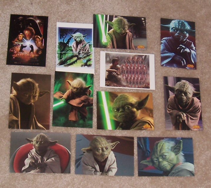 Various Yoda postcards