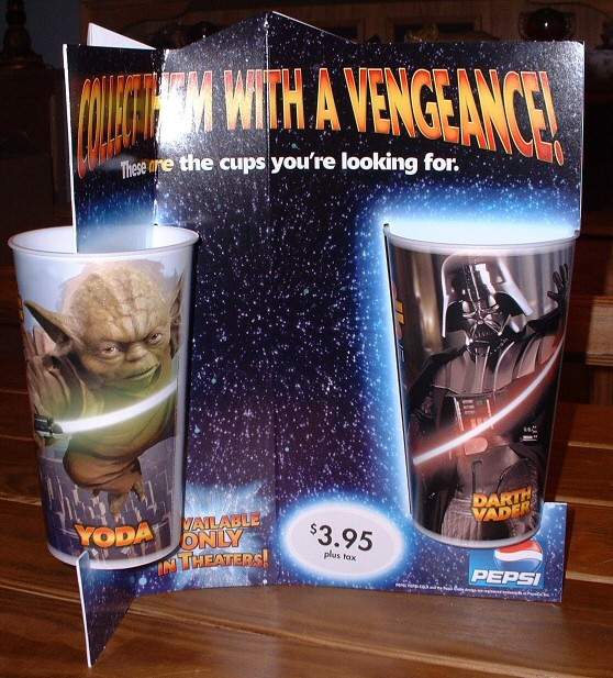 Revenge of the Sith theater cup - on display