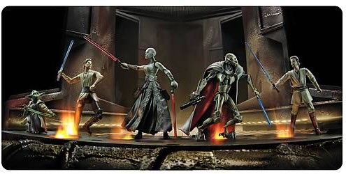 Figures from Jedi vs. Sith battle pack