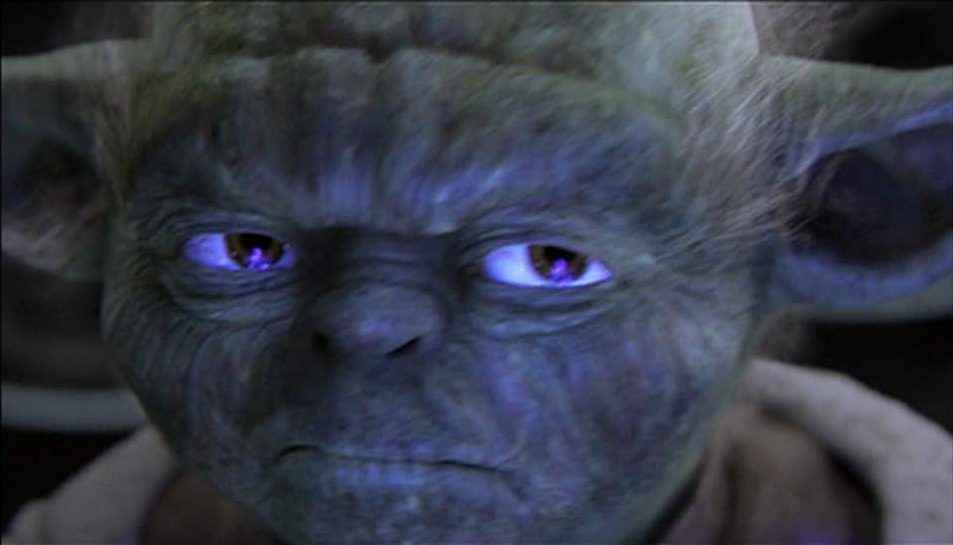 High Definition capture of Yoda from the Revenge of the Sith theatrical trailer