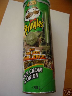 UK Pringles with Yoda on the container