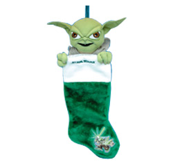 Plush Yoda head stocking