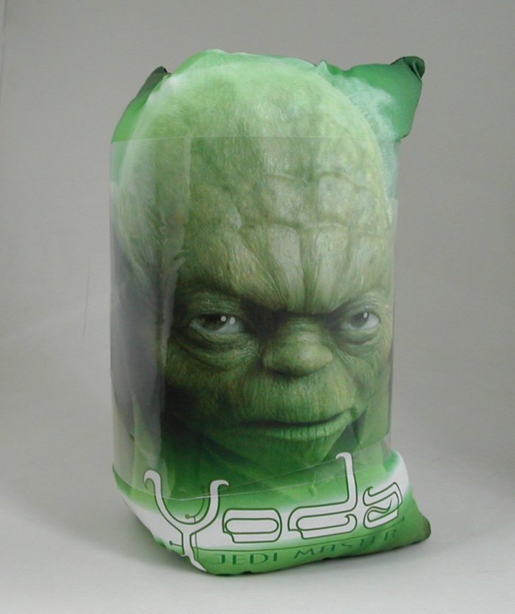 Japanese Yoda pillow - front in package