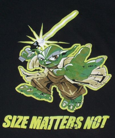 Size Matters Not shirt - logo