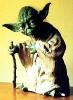 Yoda standing on a table - 316x432