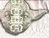 The design off of the front of a Yoda t-shirt - 110x85