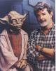 A picture of Yoda and George Lucas autographed by Lucas - 1194x1475