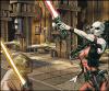Yoda in a lightsaber battle agains Aurra Sing - 617x515