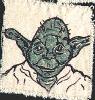 Yoda drawn on a cloth patch - 188x197