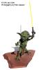 Yoda stature by Gray Zon with a yellow lightsaber - 250x436