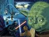 Large scan of the Yoda/Dagobah MicroMachine playset illustration (Great for a wallpaper) - 800x600