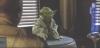 Yoda and Mace listening to Obi-Wan's hologram message (Attack of the Clones screenshot) - 600x290