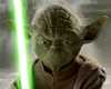 Yoda with his lightsaber, ready for battle - 640x512