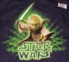 Yoda with lightsaber on blue shirt - front logo - 600x537